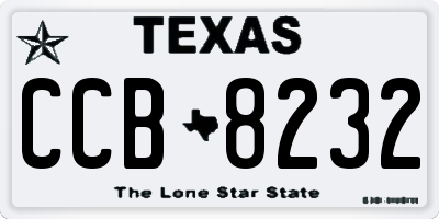 TX license plate CCB8232