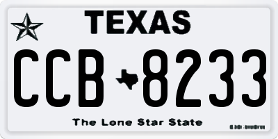 TX license plate CCB8233