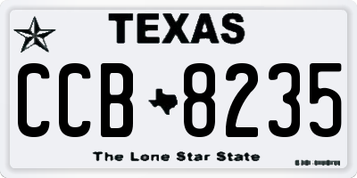 TX license plate CCB8235
