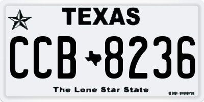 TX license plate CCB8236