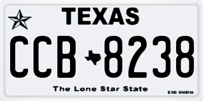 TX license plate CCB8238