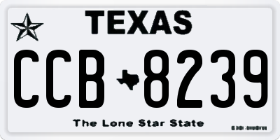 TX license plate CCB8239