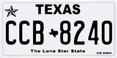 TX license plate CCB8240