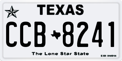 TX license plate CCB8241
