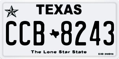 TX license plate CCB8243