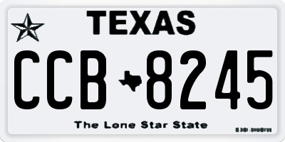 TX license plate CCB8245