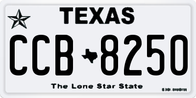 TX license plate CCB8250