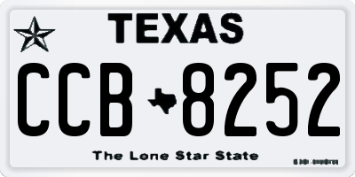 TX license plate CCB8252