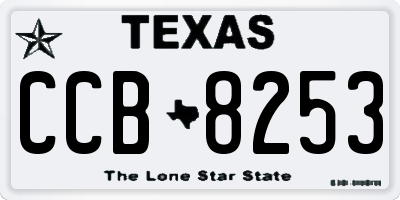 TX license plate CCB8253