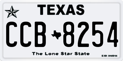 TX license plate CCB8254
