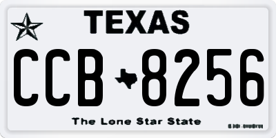 TX license plate CCB8256