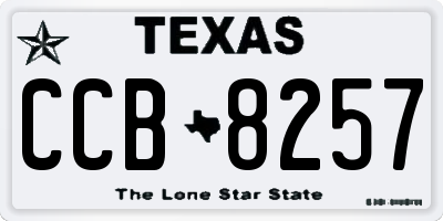 TX license plate CCB8257