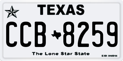 TX license plate CCB8259