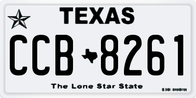 TX license plate CCB8261