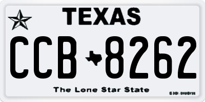 TX license plate CCB8262