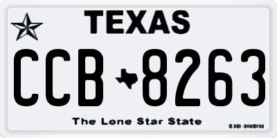 TX license plate CCB8263