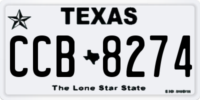 TX license plate CCB8274