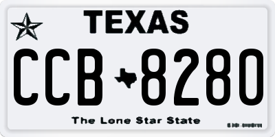 TX license plate CCB8280