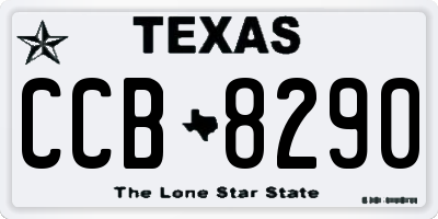 TX license plate CCB8290