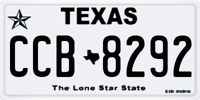 TX license plate CCB8292