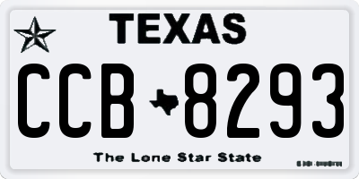 TX license plate CCB8293