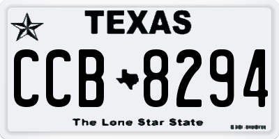 TX license plate CCB8294