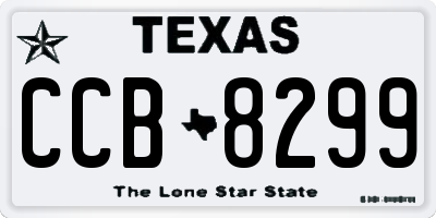 TX license plate CCB8299