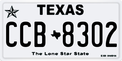TX license plate CCB8302