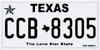 TX license plate CCB8305