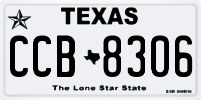 TX license plate CCB8306