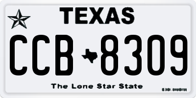TX license plate CCB8309