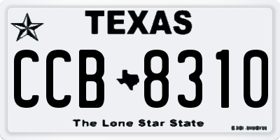 TX license plate CCB8310