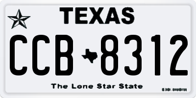 TX license plate CCB8312