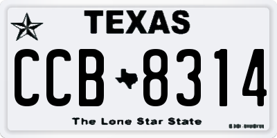 TX license plate CCB8314