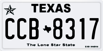 TX license plate CCB8317