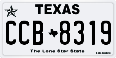 TX license plate CCB8319