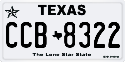 TX license plate CCB8322