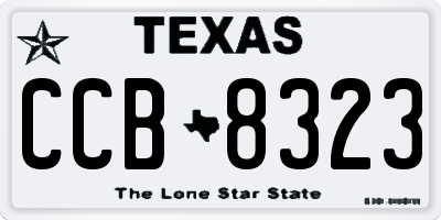 TX license plate CCB8323