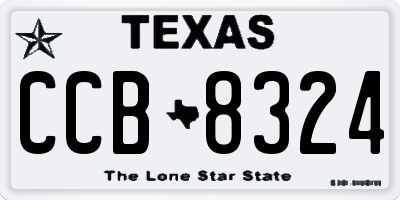 TX license plate CCB8324