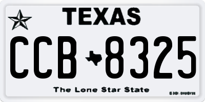 TX license plate CCB8325