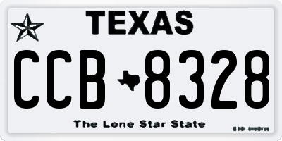 TX license plate CCB8328