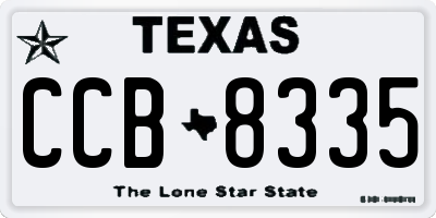 TX license plate CCB8335