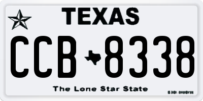 TX license plate CCB8338