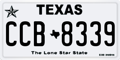 TX license plate CCB8339