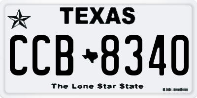 TX license plate CCB8340