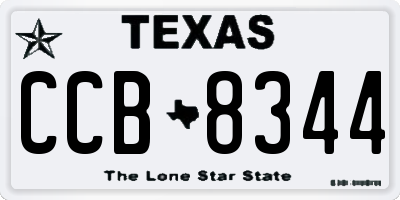 TX license plate CCB8344