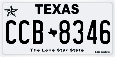 TX license plate CCB8346