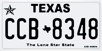 TX license plate CCB8348