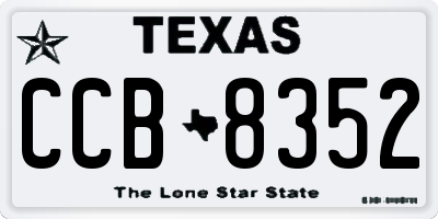 TX license plate CCB8352