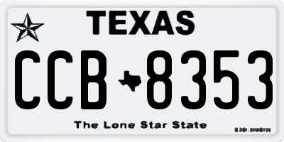 TX license plate CCB8353